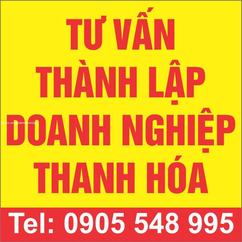 Thành lập công ty tại Thanh Hóa